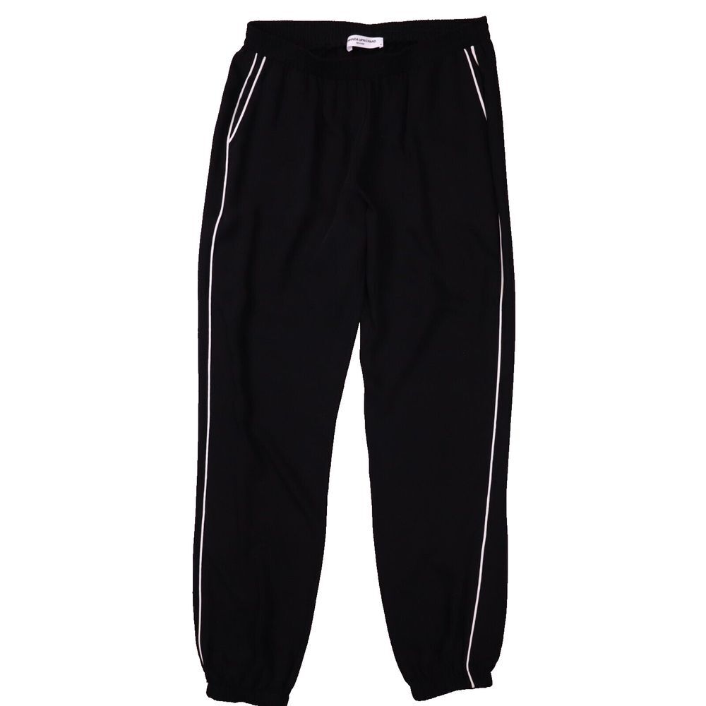 AMANDA UPRICHARD Black Jogger Dress Pants White Side Stripe size‎ Medium REVOLVE